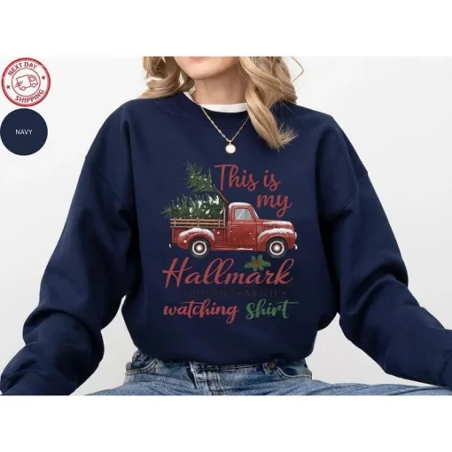 Christmas Movie Watching Sweatshirt, Holiday Crewneck,Family Matching Shirt