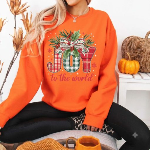 Joy To The World Sweatshirt , Coquette Jesus Christmas Shirt, Baby Jesus Shirt, Christian Christmas Gifts, Bible Verse Hoodie, Nativity Scene Crewneck, Oh Holy Night Sweater For Her For Him